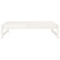 vidaXL Taburete de jardín madera maciza de pino blanco 120x80 cm vidaXL Taburete de jardín madera maciza de pino blanco 120x80 cm