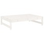 vidaXL Taburete de jardín madera maciza de pino blanco 120x80 cm vidaXL Taburete de jardín madera maciza de pino blanco 120x80 cm