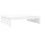 vidaXL Taburete de jardín madera maciza de pino blanco 120x80 cm vidaXL Taburete de jardín madera maciza de pino blanco 120x80 cm