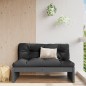 vidaXL Sofá central de jardín madera maciza de pino gris 120x80 cm