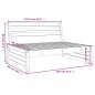 vidaXL Sofá central de jardín madera maciza de pino gris 120x80 cm