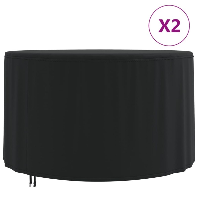 vidaXL Cubiertas muebles jardín 2 uds tela Oxford 420D Ø 128x71 cm vidaXL Cubiertas muebles jardín 2 uds tela Oxford 420D Ø 128x71 cm