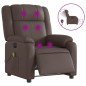 vidaXL Sillón de masaje reclinable eléctrico cuero sintético marrón vidaXL Sillón de masaje reclinable eléctrico cuero sintético marrón