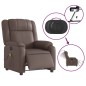 vidaXL Sillón de masaje reclinable eléctrico cuero sintético marrón vidaXL Sillón de masaje reclinable eléctrico cuero sintético marrón