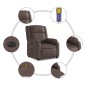 vidaXL Sillón de masaje reclinable eléctrico cuero sintético marrón vidaXL Sillón de masaje reclinable eléctrico cuero sintético marrón