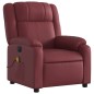 vidaXL Sillón masaje reclinable eléctrico cuero sintético rojo tinto vidaXL Sillón masaje reclinable eléctrico cuero sintético rojo tinto