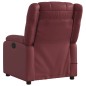 vidaXL Sillón masaje reclinable eléctrico cuero sintético rojo tinto vidaXL Sillón masaje reclinable eléctrico cuero sintético rojo tinto
