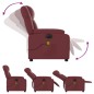 vidaXL Sillón masaje reclinable eléctrico cuero sintético rojo tinto vidaXL Sillón masaje reclinable eléctrico cuero sintético rojo tinto