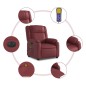 vidaXL Sillón masaje reclinable eléctrico cuero sintético rojo tinto vidaXL Sillón masaje reclinable eléctrico cuero sintético rojo tinto