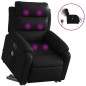 vidaXL Sillón de masaje elevable eléctrico cuero sintético negro vidaXL Sillón de masaje elevable eléctrico cuero sintético negro