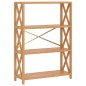 vidaXL Estantería de 4 niveles madera maciza de roble 80x30x112 cm vidaXL Estantería de 4 niveles madera maciza de roble 80x30x112 cm