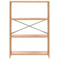 vidaXL Estantería de 4 niveles madera maciza de roble 80x30x112 cm vidaXL Estantería de 4 niveles madera maciza de roble 80x30x112 cm