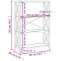 vidaXL Estantería de 4 niveles madera maciza de roble 80x30x112 cm vidaXL Estantería de 4 niveles madera maciza de roble 80x30x112 cm