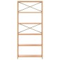 vidaXL Estantería de 6 niveles madera maciza de roble 80x30x181 cm vidaXL Estantería de 6 niveles madera maciza de roble 80x30x181 cm