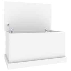 vidaXL Baúl de almacenaje madera contrachapada blanco 70x40x38 cm