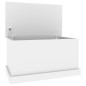 vidaXL Baúl almacenaje madera contrachapada blanco brillo 70x40x38 cm vidaXL Baúl almacenaje madera contrachapada blanco brillo 70x40x38 cm