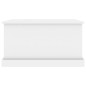 vidaXL Baúl almacenaje madera contrachapada blanco brillo 70x40x38 cm vidaXL Baúl almacenaje madera contrachapada blanco brillo 70x40x38 cm