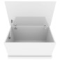 vidaXL Baúl almacenaje madera contrachapada blanco brillo 70x40x38 cm vidaXL Baúl almacenaje madera contrachapada blanco brillo 70x40x38 cm