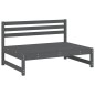vidaXL Sofá central de jardín madera maciza de pino gris 120x80 cm vidaXL Sofá central de jardín madera maciza de pino gris 120x80 cm