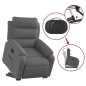 vidaXL Sillón reclinable elevable de tela gris oscuro vidaXL Sillón reclinable elevable de tela gris oscuro