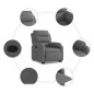 vidaXL Sillón reclinable elevable de tela gris oscuro vidaXL Sillón reclinable elevable de tela gris oscuro