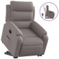 vidaXL Sillón reclinable elevable tela gris taupe vidaXL Sillón reclinable elevable tela gris taupe