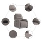 vidaXL Sillón reclinable elevable tela gris taupe vidaXL Sillón reclinable elevable tela gris taupe