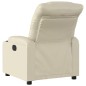 vidaXL Sillón reclinable eléctrico de cuero sintético crema
