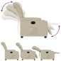 vidaXL Sillón reclinable eléctrico de cuero sintético crema