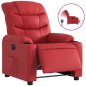 vidaXL Sillón reclinable eléctrico de cuero sintético rojo