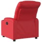 vidaXL Sillón reclinable eléctrico de cuero sintético rojo