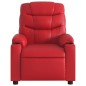 vidaXL Sillón reclinable eléctrico de cuero sintético rojo