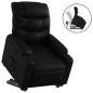 vidaXL Sillón reclinable elevable cuero artificial negro vidaXL Sillón reclinable elevable cuero artificial negro
