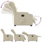 vidaXL Sillón reclinable elevable cuero artificial color crema vidaXL Sillón reclinable elevable cuero artificial color crema