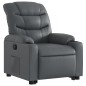 vidaXL Sillón reclinable elevable cuero artificial gris vidaXL Sillón reclinable elevable cuero artificial gris