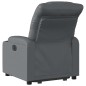 vidaXL Sillón reclinable elevable cuero artificial gris vidaXL Sillón reclinable elevable cuero artificial gris
