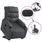 vidaXL Sillón reclinable elevable cuero artificial gris vidaXL Sillón reclinable elevable cuero artificial gris