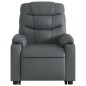 vidaXL Sillón reclinable elevable cuero artificial gris vidaXL Sillón reclinable elevable cuero artificial gris