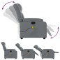 vidaXL Sillón de masaje reclinable eléctrico cuero sintético gris vidaXL Sillón de masaje reclinable eléctrico cuero sintético gris