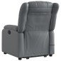 vidaXL Sillón de masaje elevable eléctrico cuero sintético gris vidaXL Sillón de masaje elevable eléctrico cuero sintético gris