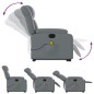 vidaXL Sillón de masaje elevable eléctrico cuero sintético gris vidaXL Sillón de masaje elevable eléctrico cuero sintético gris