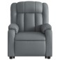 vidaXL Sillón de masaje elevable eléctrico cuero sintético gris vidaXL Sillón de masaje elevable eléctrico cuero sintético gris