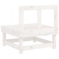 vidaXL Sofás centrales de jardín 2 uds madera maciza de pino blanco vidaXL Sofás centrales de jardín 2 uds madera maciza de pino blanco