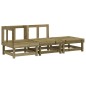 vidaXL Juego de muebles de jardín 3 pzas madera de pino impregnada