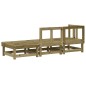 vidaXL Juego de muebles de jardín 3 pzas madera de pino impregnada