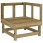 vidaXL Juego de muebles de jardín 3 pzas madera de pino impregnada