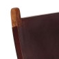 vidaXL Silla de relax plegable cuero auténtico marrón oscuro vidaXL Silla de relax plegable cuero auténtico marrón oscuro