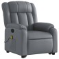vidaXL Sillón reclinable de masaje de pie cuero artificial gris vidaXL Sillón reclinable de masaje de pie cuero artificial gris