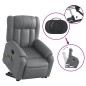 vidaXL Sillón reclinable de masaje de pie cuero artificial gris vidaXL Sillón reclinable de masaje de pie cuero artificial gris