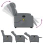 vidaXL Sillón reclinable de masaje de pie cuero artificial gris vidaXL Sillón reclinable de masaje de pie cuero artificial gris